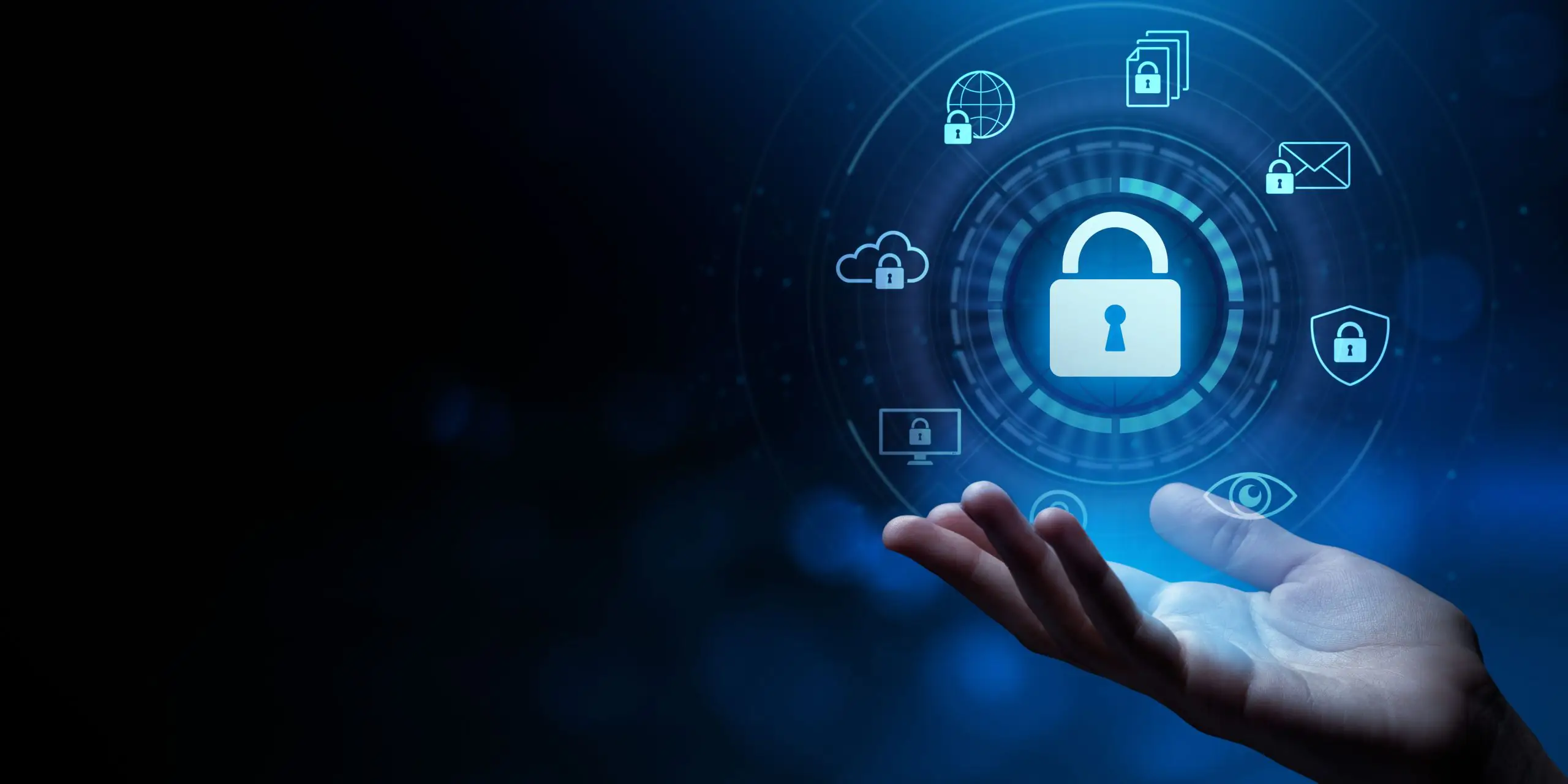 Cybersecurity shield illustration